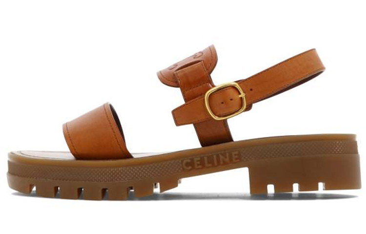 CELINE Beach Sandals Women's Brown