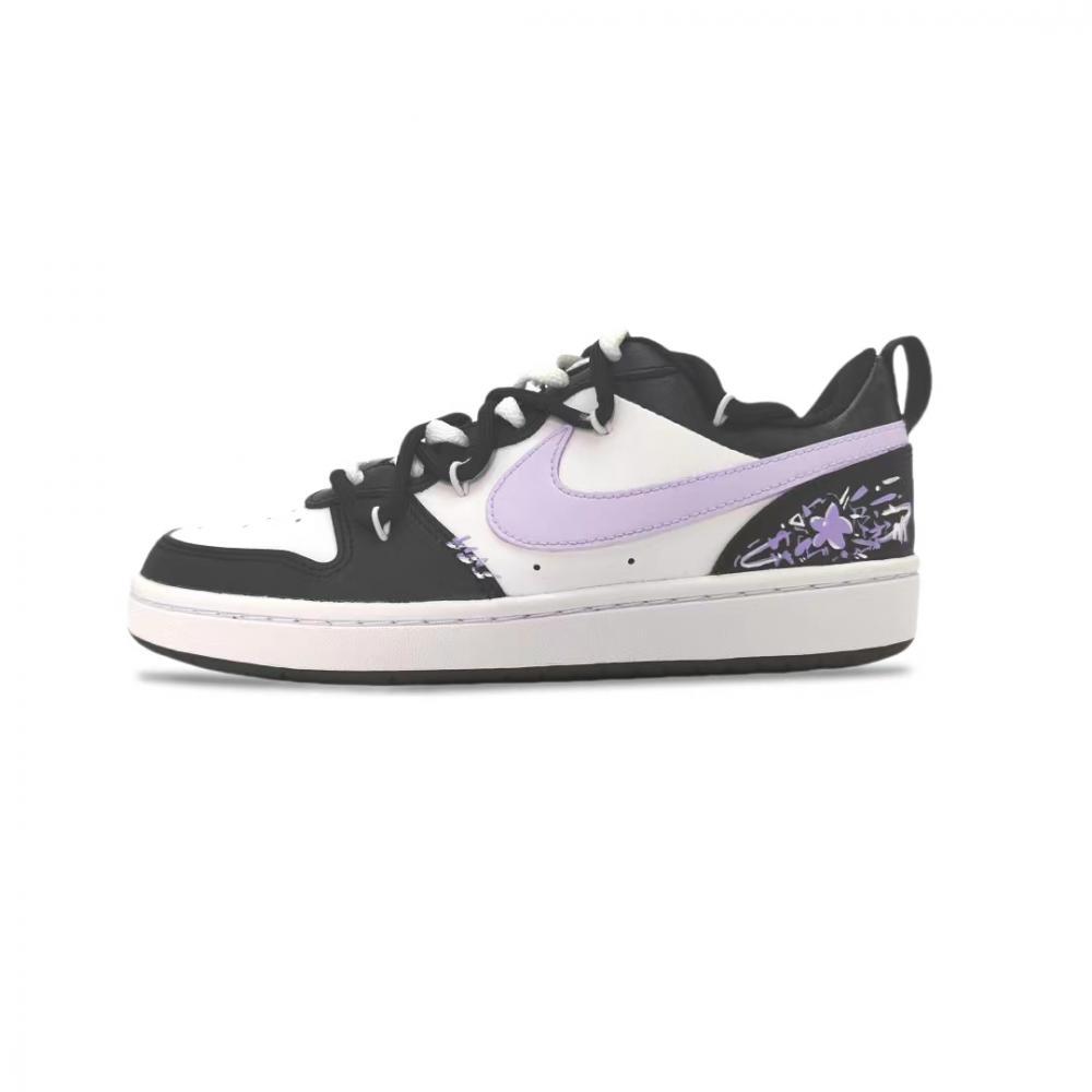 Nike Court Borough Low Starry Sky Purple Low-Top Skateboard Shoes GS Black Purple