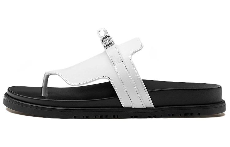 HERMES Empire Flip Flops Women's White Black