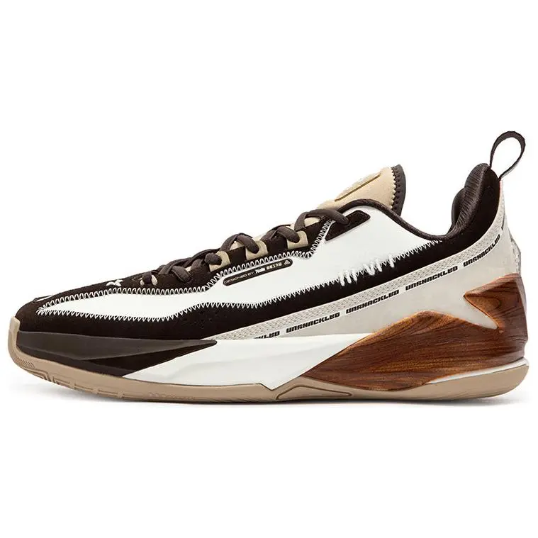 361° Toddler Generation Anti-Slip Wear-Resistant Low-Top Basketball Shoes Men's White Black Brown