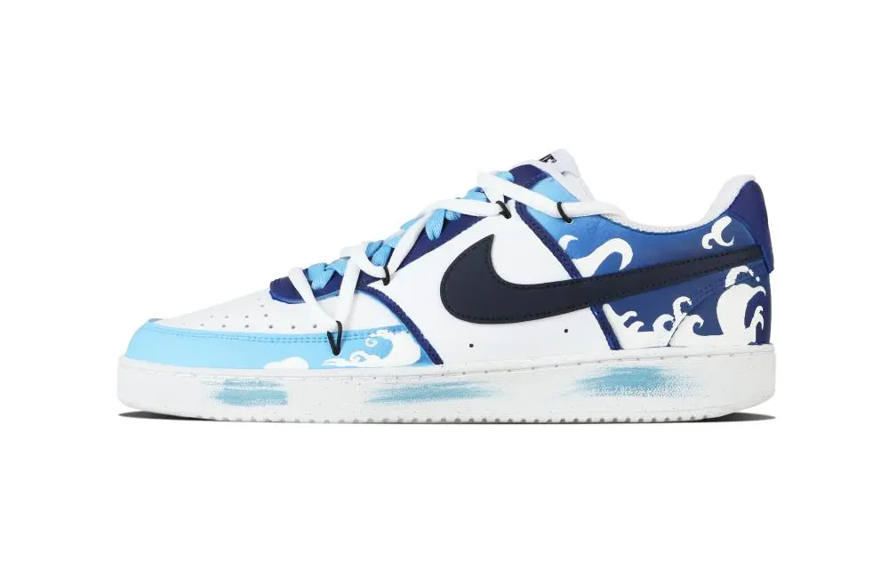 Nike Court Vision 1 Riding The Wind Abrasion Resistant Low top Skateboard Shoes Unisex Blue
