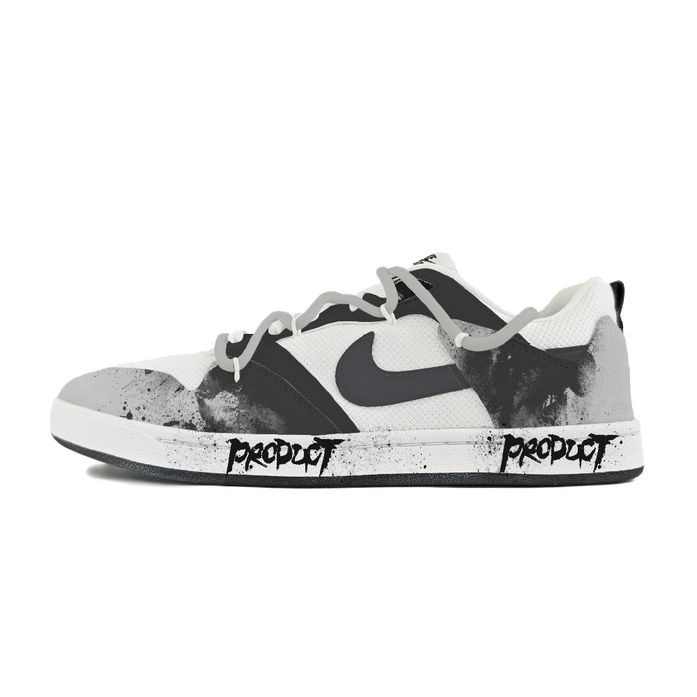 Nike SB Alleyoop Abrasion Resistant Low Top Skateboard Shoes Men's White Black Gray