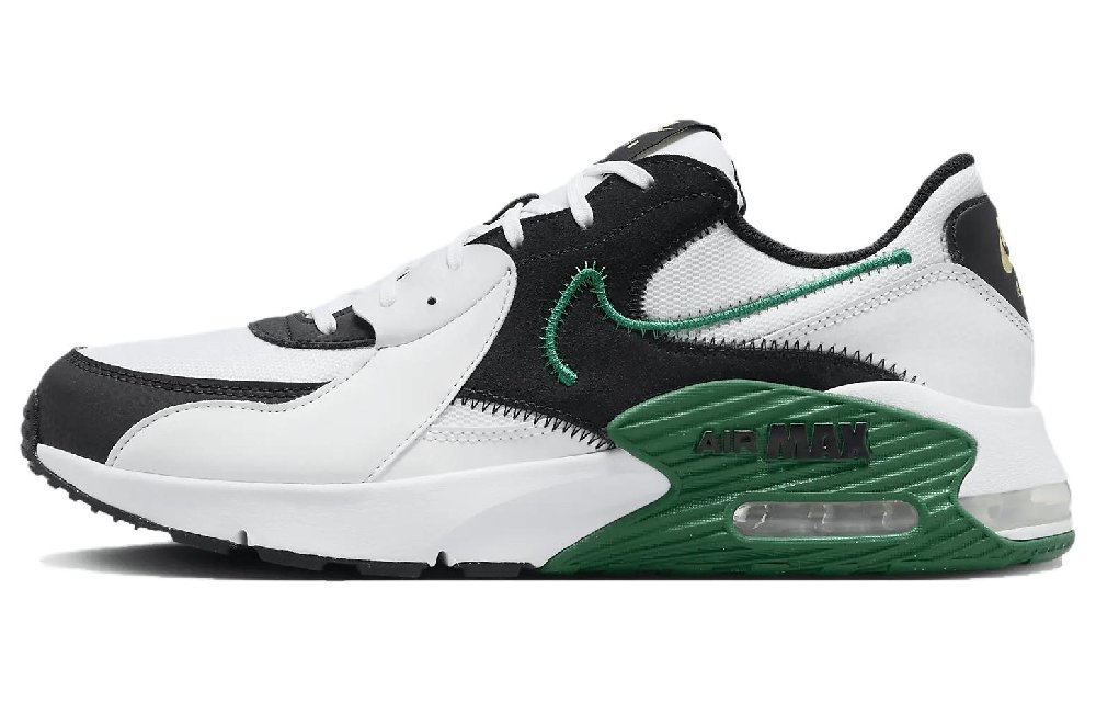 Nike Air Max Excee Повседневная обувь Низкие кеды Черно-зеленые Мужские