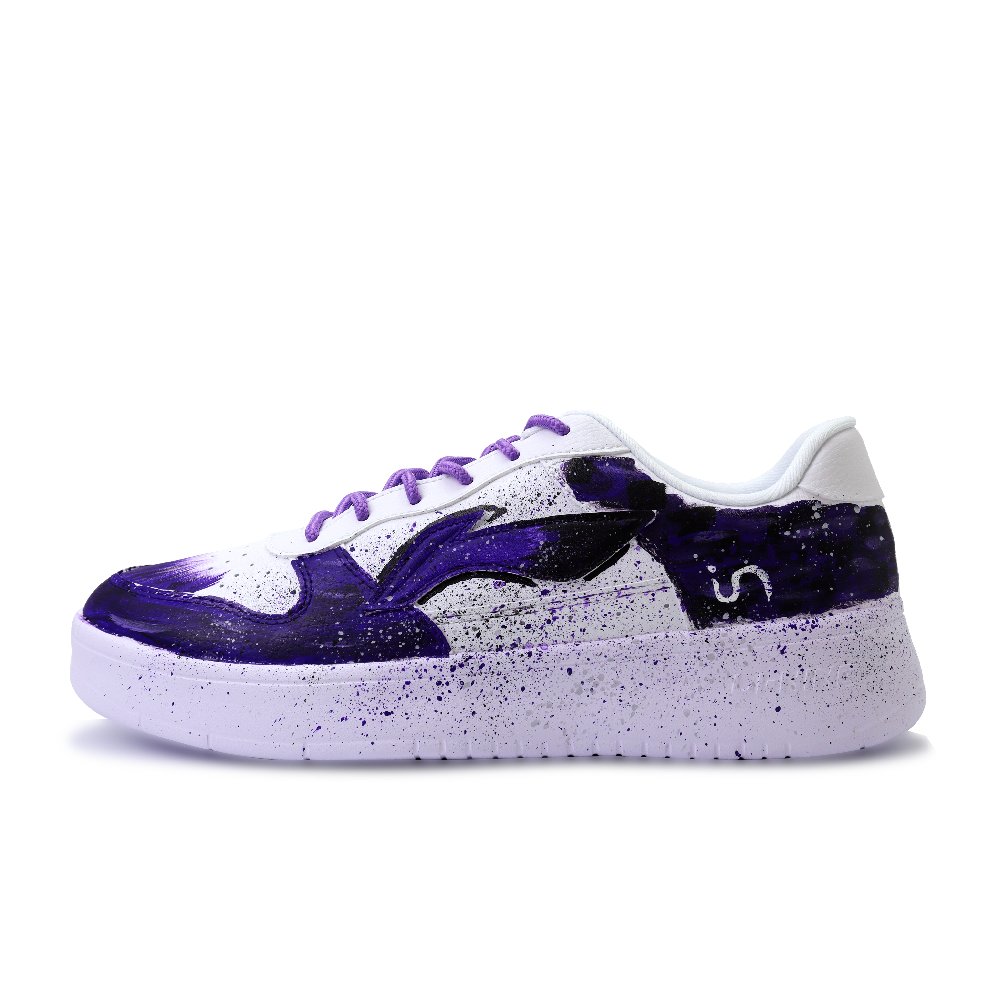 LiNing Pontoon Boats Wear resistant And Lightweight Low Top Skateboard Shoes Unisex White Purple Black