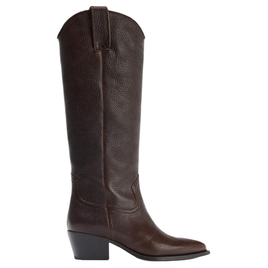 ZARA Knee high Boots 5cm Women's Brown