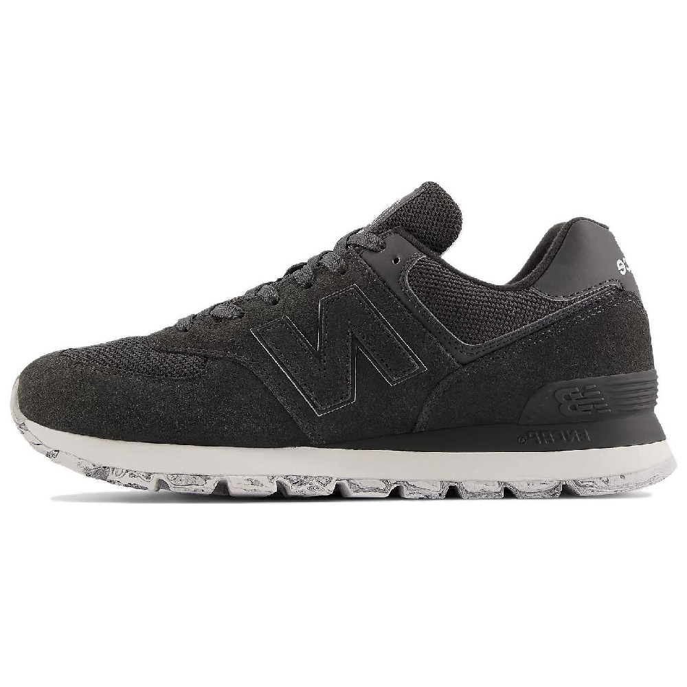 New Balance NB 574 Cushioned Slip-Resistant Abrasion-Resistant Low-Top Running Shoes Unisex Black White