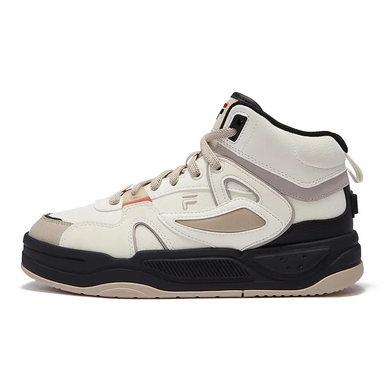 FILA FUSION BANK II High Top Skateboard Shoes Women's White Brown