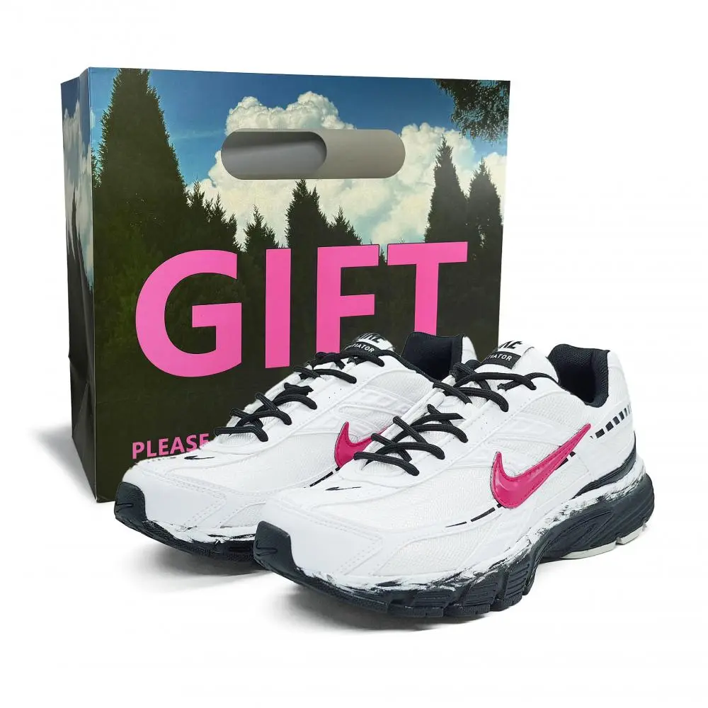 Nike Initiator Cushioning Support Low top City Commute Running Shoes Unisex White Pink