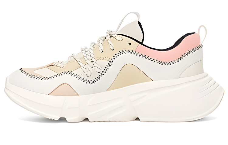 UGG Calle Lace 'White Beige Pink' Women's
