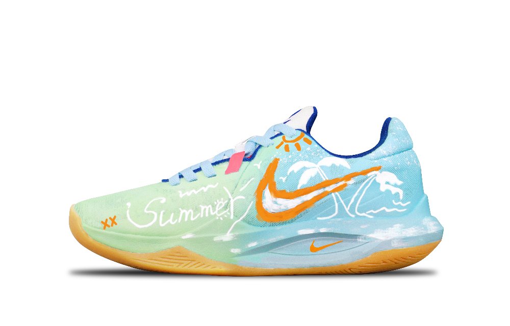 Nike Precision 6 Phantom Sea Cushioning Anti-Slip And Wear-Resistant Low-Top Basketball Shoes Men's Blue