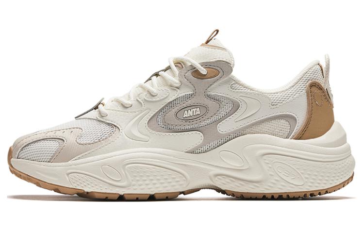 Anta Stars Slip-Resistant Height Increasing Low-Top Casual Shoes Women's White Gray