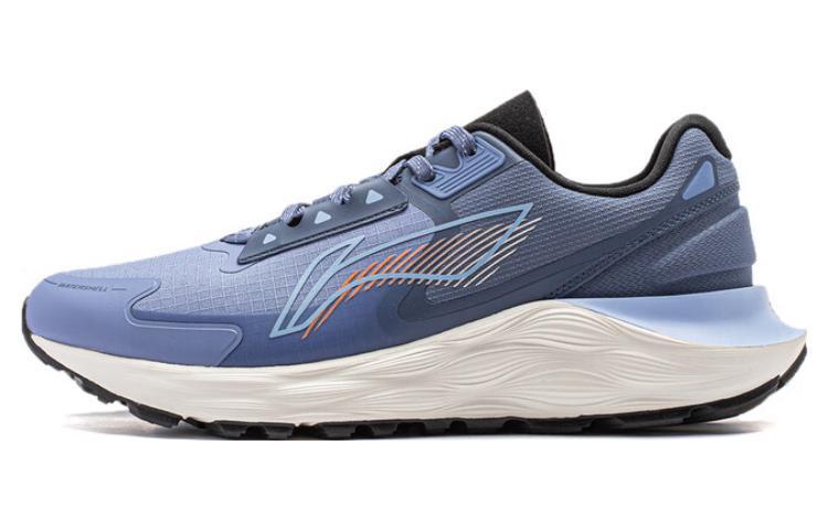 LiNing Yufeng Cushioning Wear-Resistant Low-Top Running Shoes Men's Gray Blue