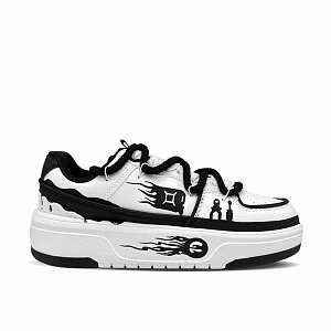 MLB Chunky Liner Leap Of Life Cushioning Wear-Resistant Low-Top Skateboard Shoes Unisex Black White 1 1873987