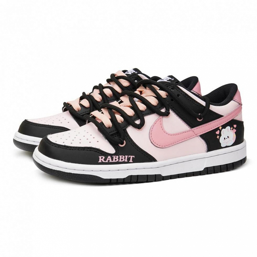 Nike Dunk Black Skateboard Shoes GS Black Pink