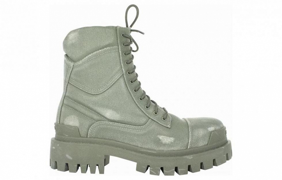 Balenciaga Combat Strike Boots 'Washed Green Cotton' купить в интернет-магазине Yoocart с быстрой доставкой по России.