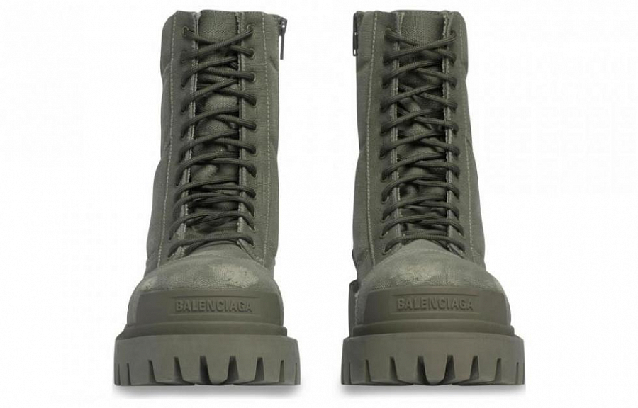 Balenciaga Combat Strike Boots 'Washed Green Cotton' купить в интернет-магазине Yoocart с быстрой доставкой по России.
