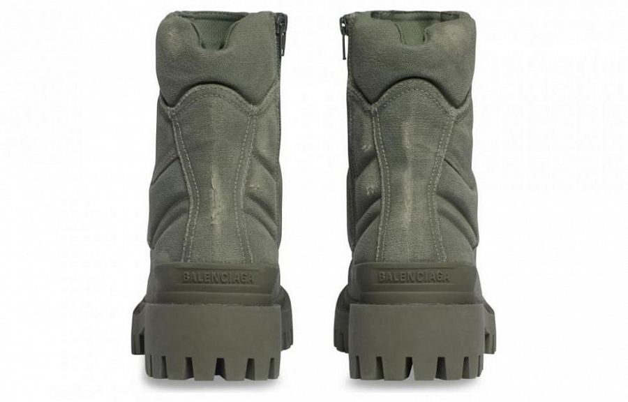 Balenciaga Combat Strike Boots 'Washed Green Cotton' купить в интернет-магазине Yoocart с быстрой доставкой по России.
