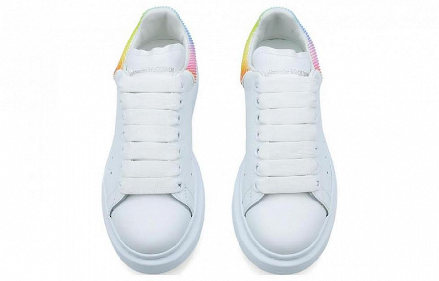 Alexander McQueen Larry Oversized Low Top Sneakers 'White Multi' Women's