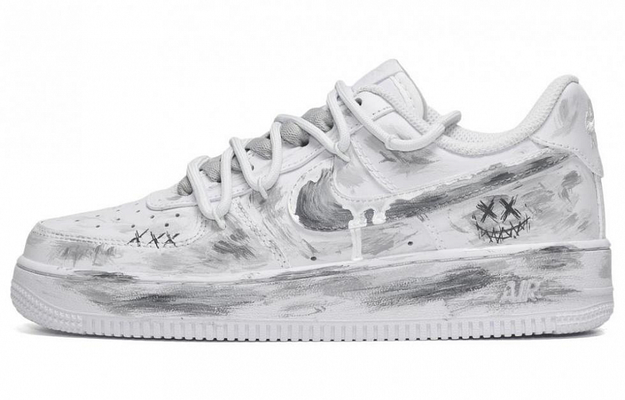 Nike Air Force 1 CUS ID Back To School Style Spring Travel Low-Top Skateboard Shoes Men's White Gray купить в интернет-магазине Yoocart с быстрой доставкой по России.