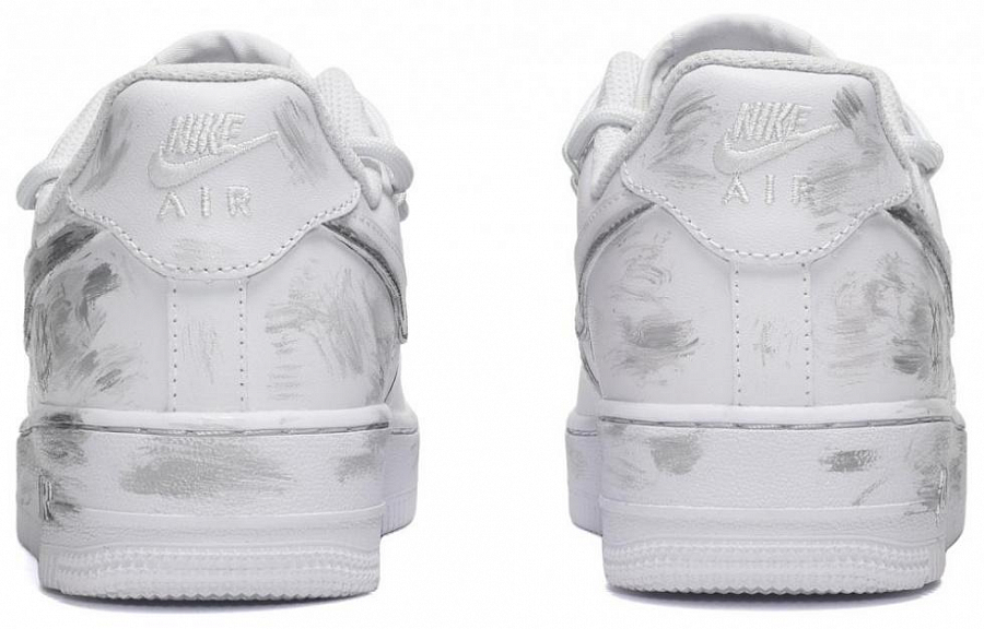 Nike Air Force 1 CUS ID Back To School Style Spring Travel Low-Top Skateboard Shoes Men's White Gray купить в интернет-магазине Yoocart с быстрой доставкой по России.