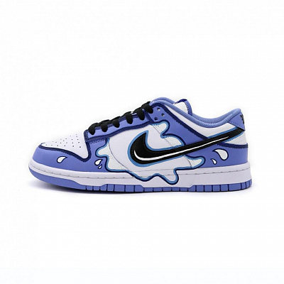 Nike Dunk Low-Top Skateboard Shoes Unisex White Blue