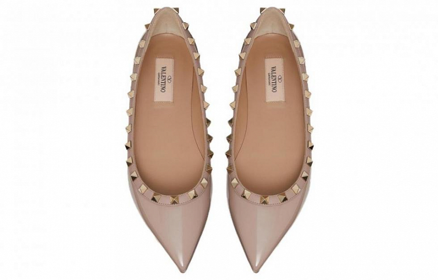 Valentino Rockstud Patent Leather Flats Women's купить в интернет-магазине Yoocart с быстрой доставкой по России.