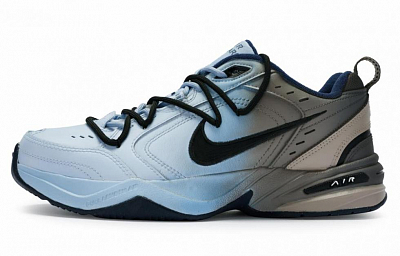 Nike Air Monarch 4 Low-Top Chunky Sneakers Unisex Blue Gray
