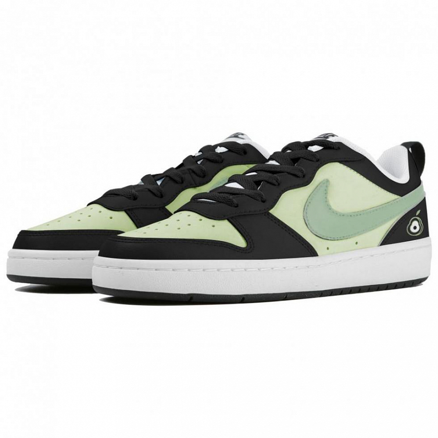 Nike Court Borough Low Top Skateboard Shoes GS Black Green купить в интернет-магазине Yoocart с быстрой доставкой по России.