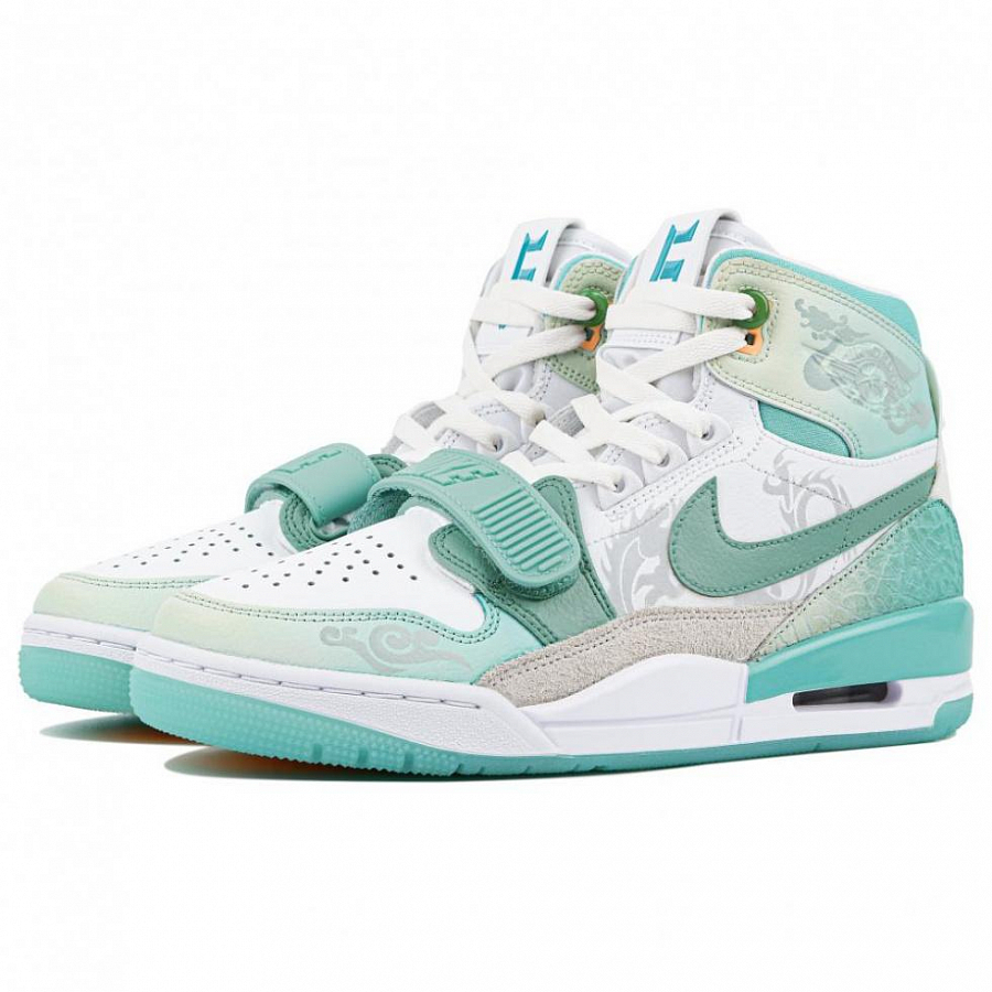 Jordan Legacy 312 High-Top Vintage Basketball Shoes Men's White Green купить в интернет-магазине Yoocart с быстрой доставкой по России.