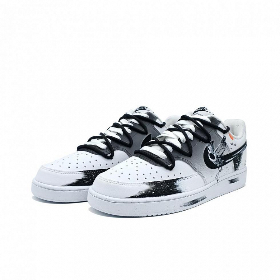 Nike Court Vision 1 Low-Top Skateboard Shoes Men's Black White купить в интернет-магазине Yoocart с быстрой доставкой по России.