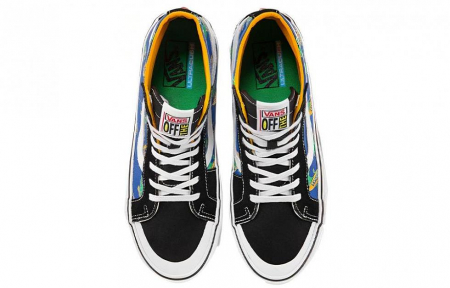 Vans Unisex SK8 HI High Top Sneakers Blue/Yellow/Green купить в интернет-магазине Yoocart с быстрой доставкой по России.