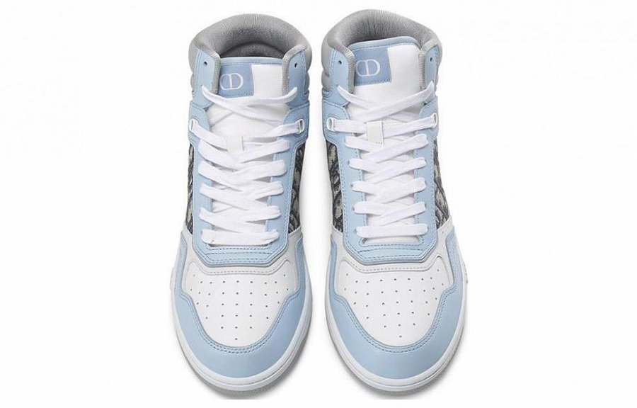 DIOR B27 High Top Stylish Skateboarding Shoes Men's Light Blue купить в интернет-магазине Yoocart с быстрой доставкой по России.