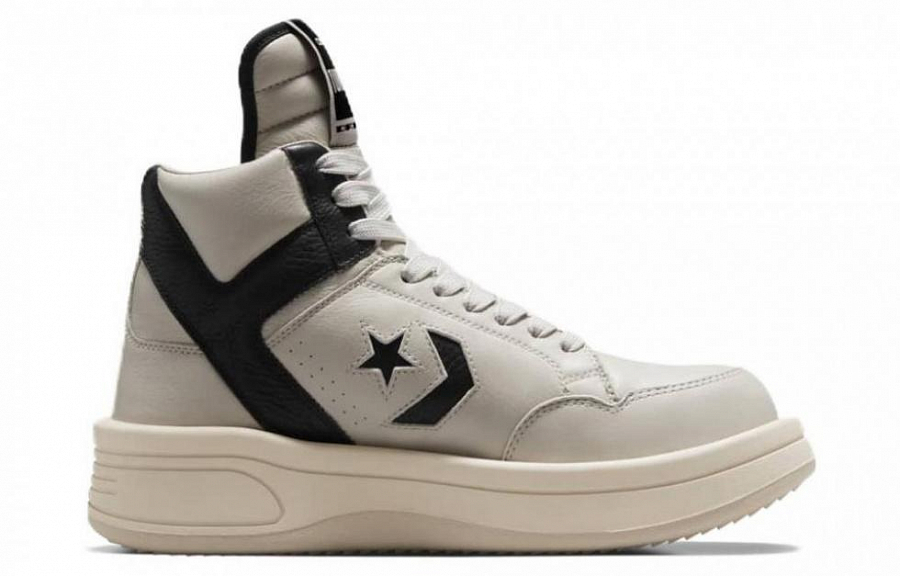 Turbowpn Rick Owens x Drkshdw Converse Mid 'Oyster Black' купить в интернет-магазине Yoocart с быстрой доставкой по России.