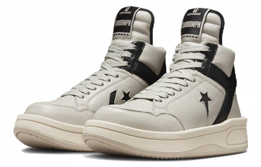Turbowpn Rick Owens x Drkshdw Converse Mid 'Oyster Black' купить в интернет-магазине Yoocart с быстрой доставкой по России.