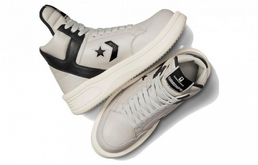 Turbowpn Rick Owens x Drkshdw Converse Mid 'Oyster Black' купить в интернет-магазине Yoocart с быстрой доставкой по России.