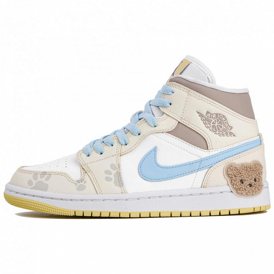 Jordan Air Jordan 1 High-Top Vintage Basketball Shoes Women's White Yellow купить в интернет-магазине Yoocart с быстрой доставкой по России.
