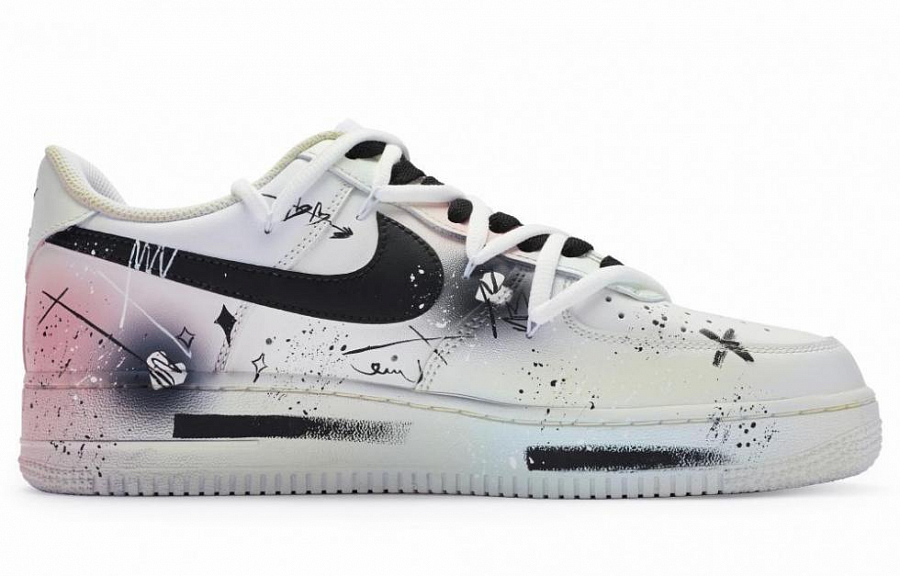 Nike Air Force 1 Low Top Skateboard Shoes Men's White Black Pink купить в интернет-магазине Yoocart с быстрой доставкой по России.