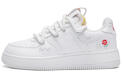 Kappa Back to Back Slip Resistant, Abrasion Resistant, Lightweight, Breathable Low Top Skateboard Shoes Women's White