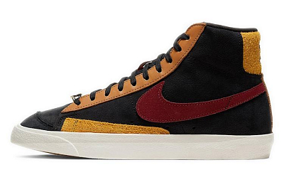 Nike Blazer Mid 77 Black Team Red University Gold Women's