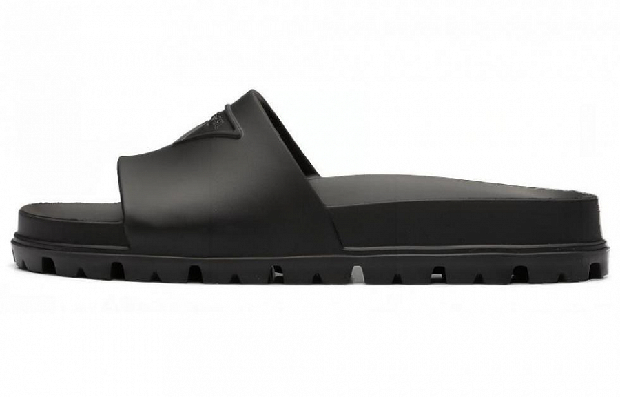PRADA Rubber Slides Black Women's