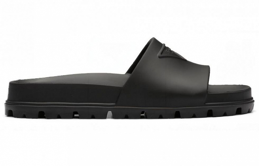 PRADA Rubber Slides Black Women's