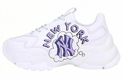 MLB Big Ball Chunky Chunky Sneakers Unisex Low-Top White Purple