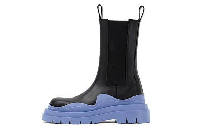 Bottega Veneta Tire Chelsea Boots Women's Black Blue