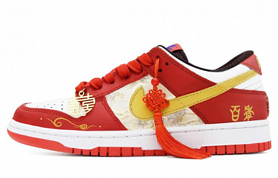 Nike Dunk Slip-Resistant Balance Low-Top Skateboard Shoes Women's Red