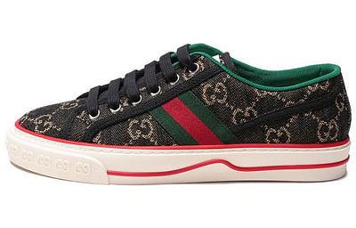 GUCCI Tennis 1977 Gg Logo Black Multi Women's