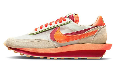 Nike Ld Waffle Sacai Clot Kiss Of Death Net Orange Blaze