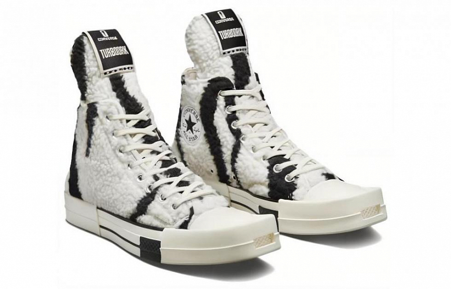 Converse Turbodrk Chuck Taylor All Star 70 Hi Rick Owens Drkshdw Sherpa Zebra Print White Black купить в интернет-магазине Yoocart с быстрой доставкой по России.