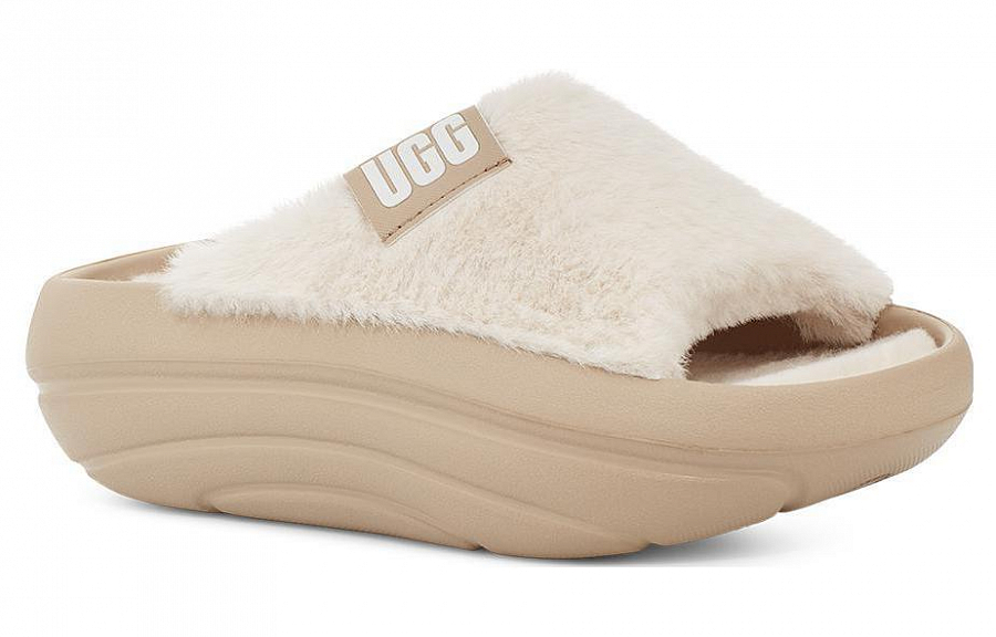 UGG FoamO UGGplush Slide Mustard Seed Women's