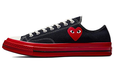 Converse Chuck Taylor All Star 70 Ox Comme Des Garcons Play Black Red Midsole
