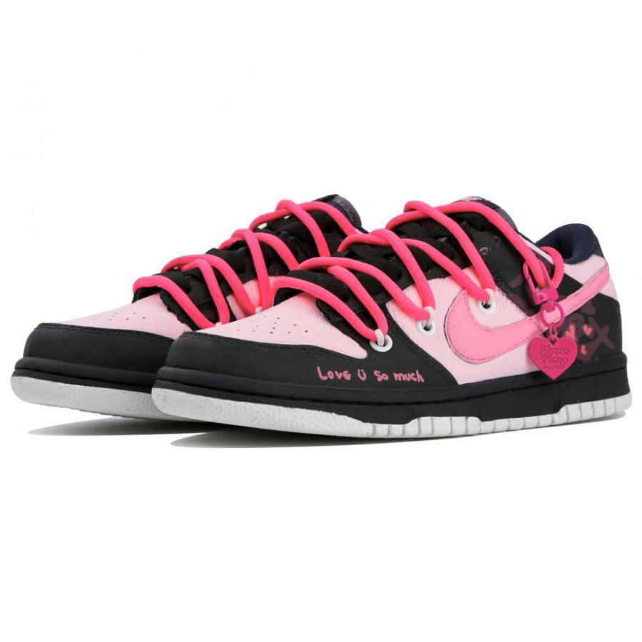 Nike Dunk Low 'Graffiti' Anti-Slip Wear-Resistant Low-Top Skateboard Shoes Women's Black Pink купить в интернет-магазине Yoocart с быстрой доставкой по России.